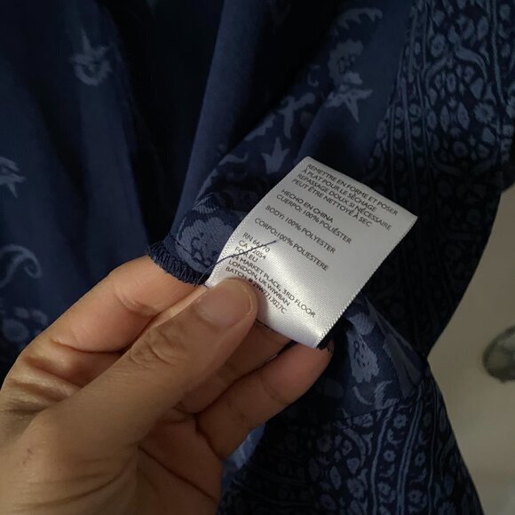 🦋 URBAN OUTFITTERS ECOTE Boho Blue Kimono Cardigan Shawl Cover Up Cute Navy - Picture 4 of 5